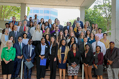 Graduate students, graduate school administrators and NCCGS members on North Carolina Graduate Education Day 2023